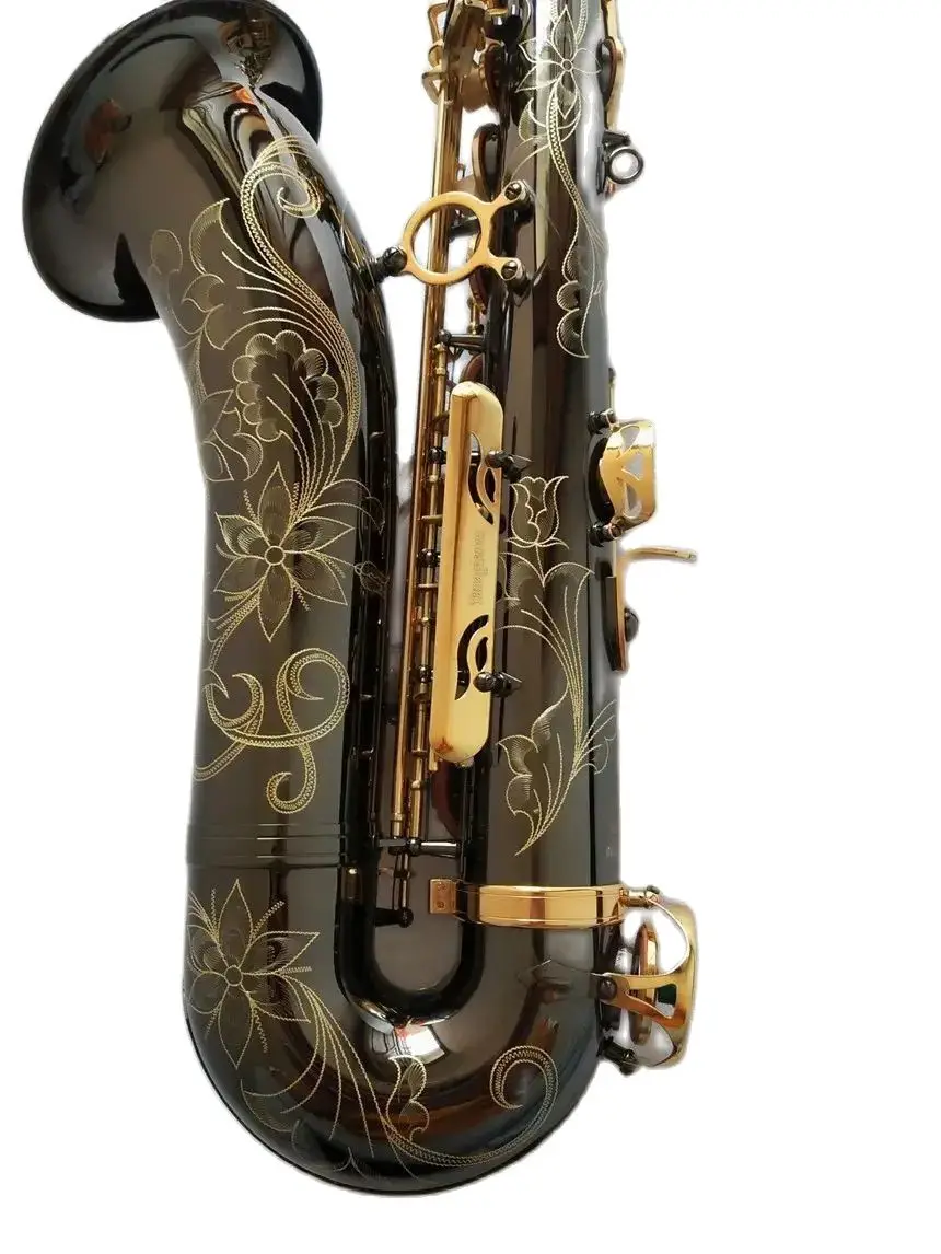 

New Tenor T-W037 B Flat Music instrument Golden key Saxophone High Quality Brass Pearl Buttons With mouthpiece