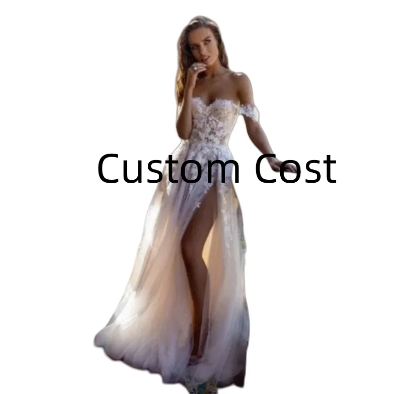 

New Sexy Lace Strap Wedding Dress Vestido De Noiva Boho Wedding Dress 240620-1