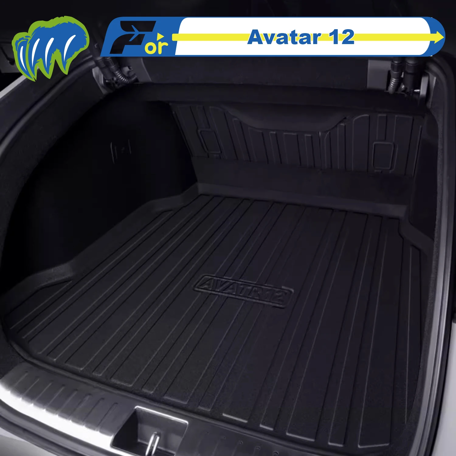 

For Avatar 12 2024-2025 Custom Fit TPE Car Trunk Mat Cargo Mat 3D Shape Laser Measured Trunk Liners Chair-back Protection Mat
