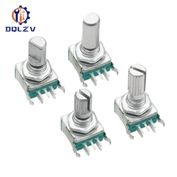 Right Angle EC11 360 Degree Rotary Encoder with switch Audio Digital Potentiometer 15MM 20MM 5PIN Push button Coding knob