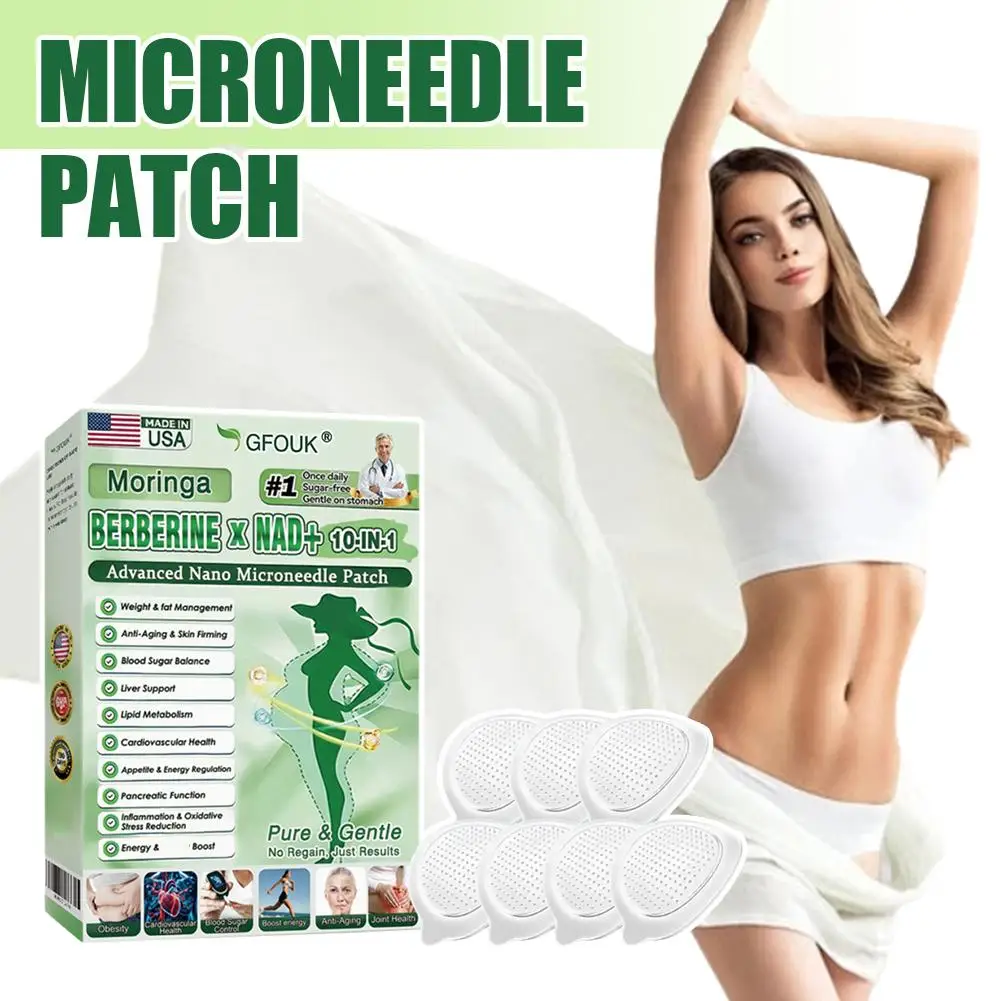 Moringa Body Slimming Micro Needle Patches Fat Burning Firming Skin Treatment For Belly Thigh Weight Loss Care