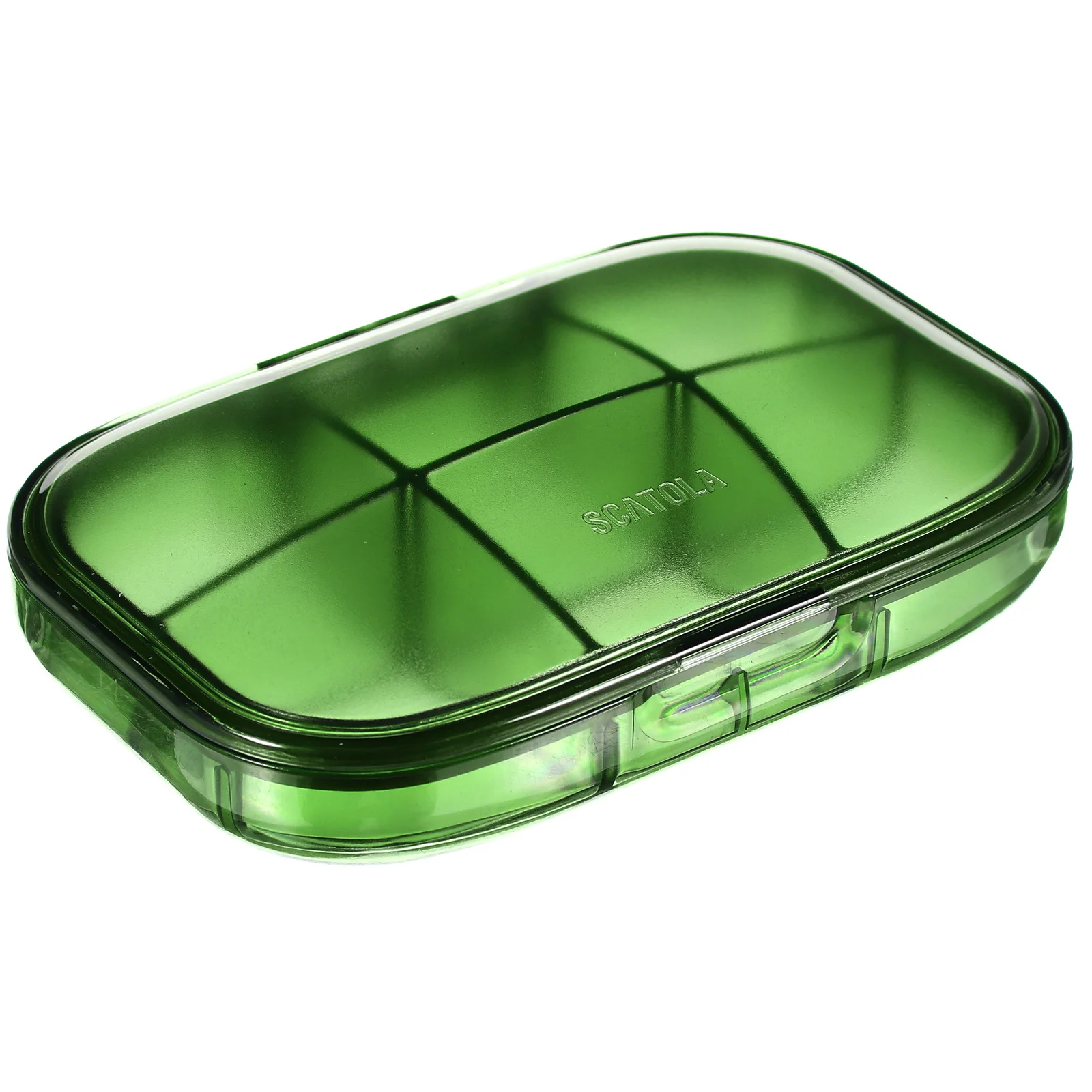 Travel Pills Storage Box Multi-Grid 6 Compartments Portable Sealed Dustproof Medicine Organizer Pills Container Carrying