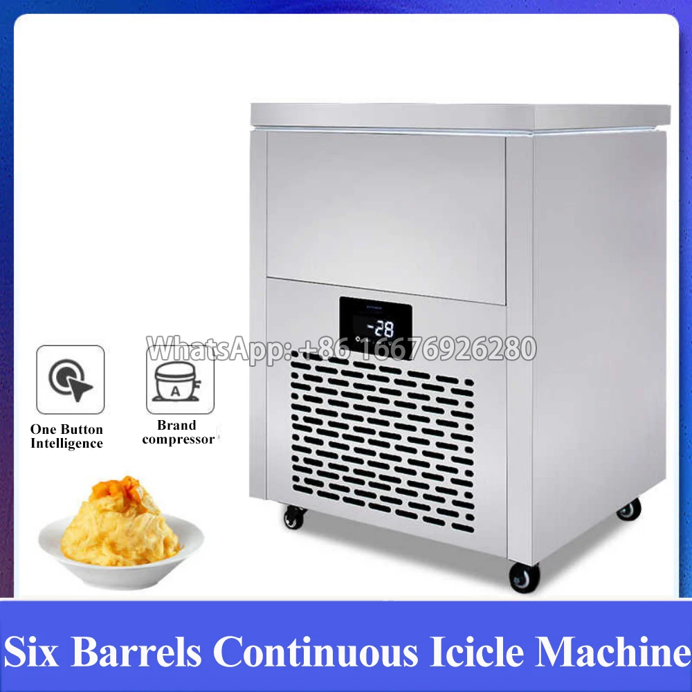 Commercial Snow Ice Block Making Machine 8 Buckets Automatic Ice Maker Stainless Steel Block Freezer Shaved Ice Block Maker