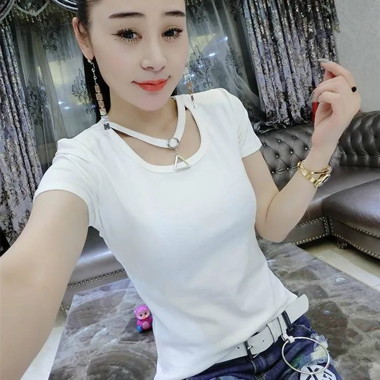 Summer T Shirt Women Wear short-sleeved t-shirts Female Show Thin Fashion Half Sleeve Female Tee Tshirts Dropshipping AYX0527