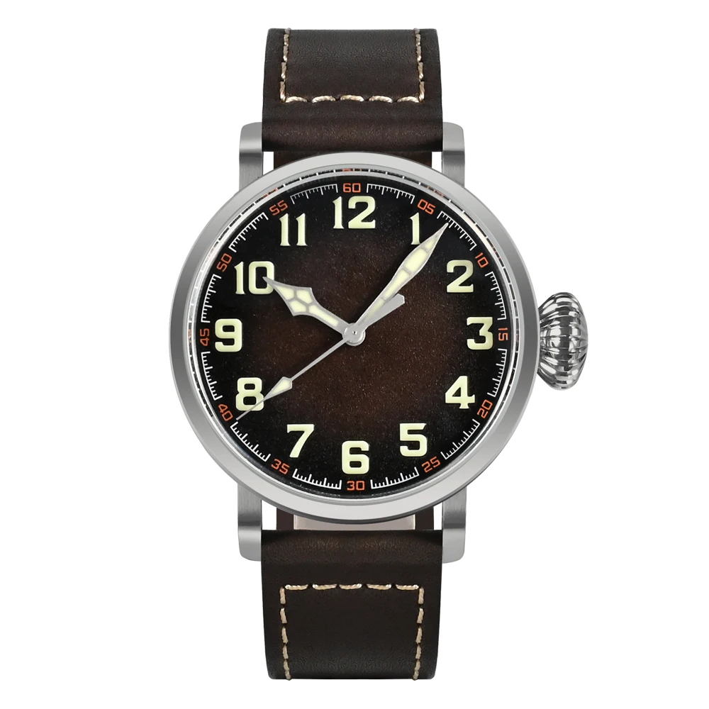 San Martin Mode Herren uhr 40mm Pilot automatische mechanische yn55 pt5000 sw200 Edelstahl leuchtend wasserdicht 100m 4
