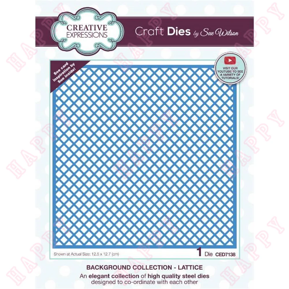 

New Metal Cutting Dies Background Lattice Scrapbook Diary Decoration Paper Craft Embossing Template DIY Greeting Card Handmade