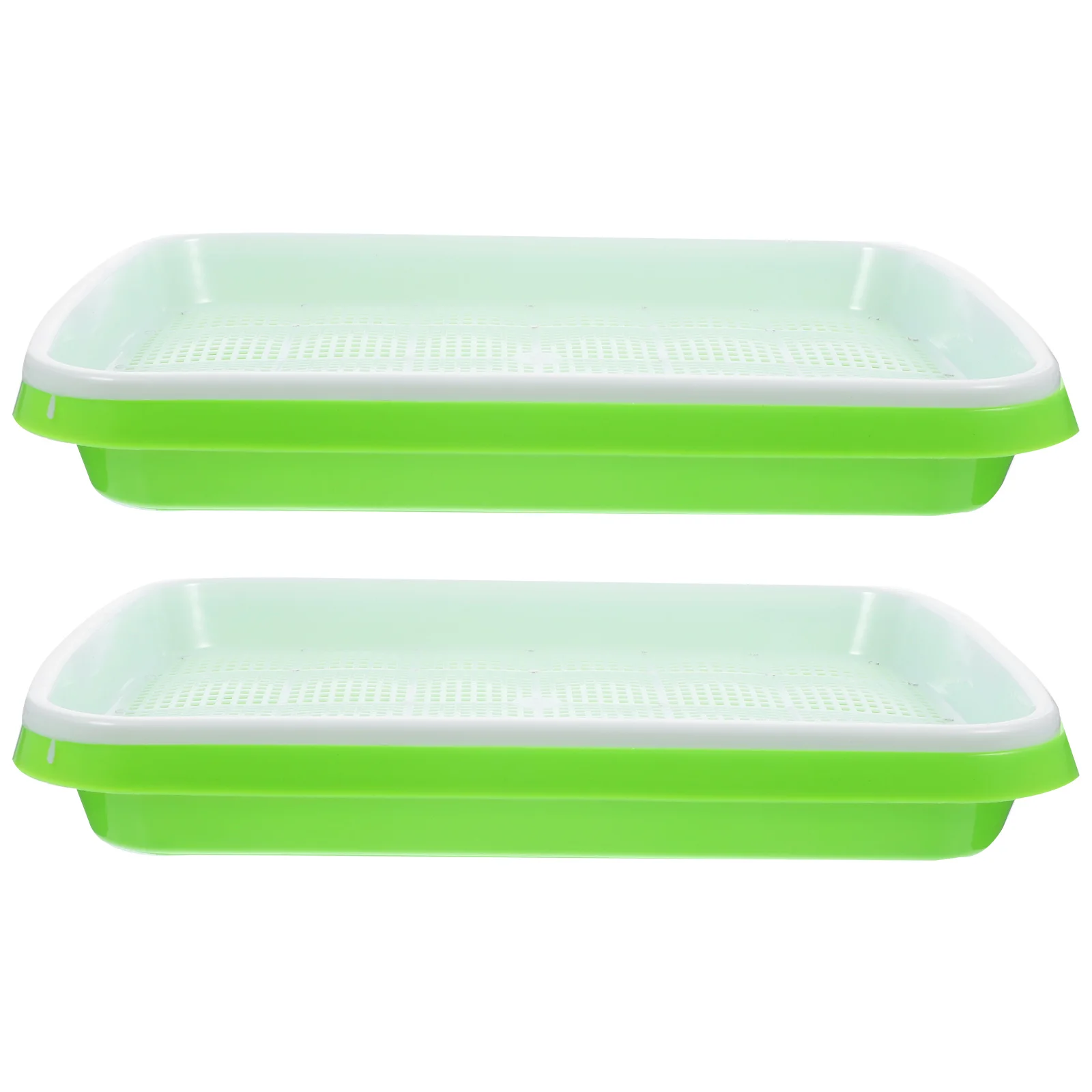

Plastic Seedling Tray Double Layer Starter Sprouter Multi function Plants Nursery Waterproof Easy Clean Durable