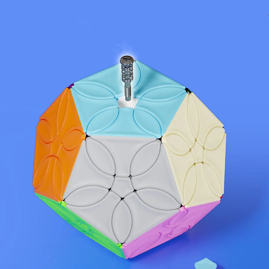 SengSou กลีบ Megaminx Magic Cube รูปร่างแปลก Megaminxed Dodecahedron Professional Magic Cube ของเล่นเพื่อการศึกษาสําหรับผู้ใหญ่