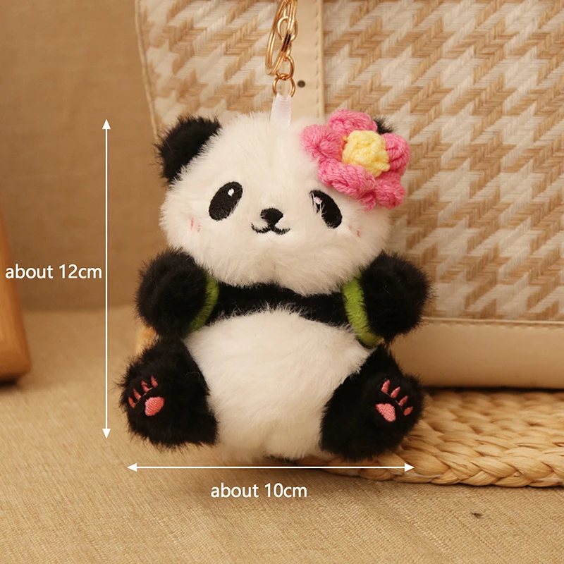 1 pz panda ciondolo giocattoli di peluche simpatico animale panda portachiavi bambole borse ciondolo giocattoli ragazza regalo