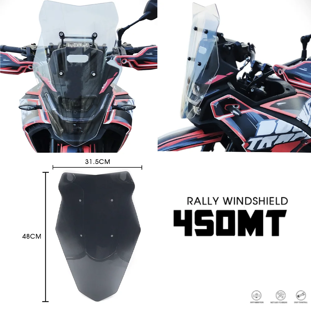 

Для CFMOTO 450MT MT450 450 MT IBEX 450 ветровые стекла ветровые дефлекторы мотоциклетные раллийные лобовое стекло ветровое стекло