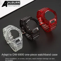 DW6900 dw6600 modified transparent case for Casio DW-6900 Bracelet 6900 Bezel Silicone Strap G-shock dw6900 mod kit Watch Set