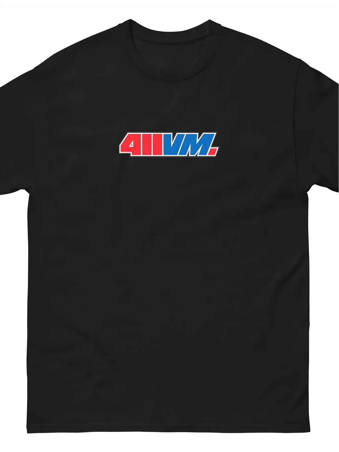 Camiseta Unissex Retrô Transworld 411VM Anos 90 com Estampa Gráfica e Logo 411 VM em Destaque, Design de Marca Y2K
