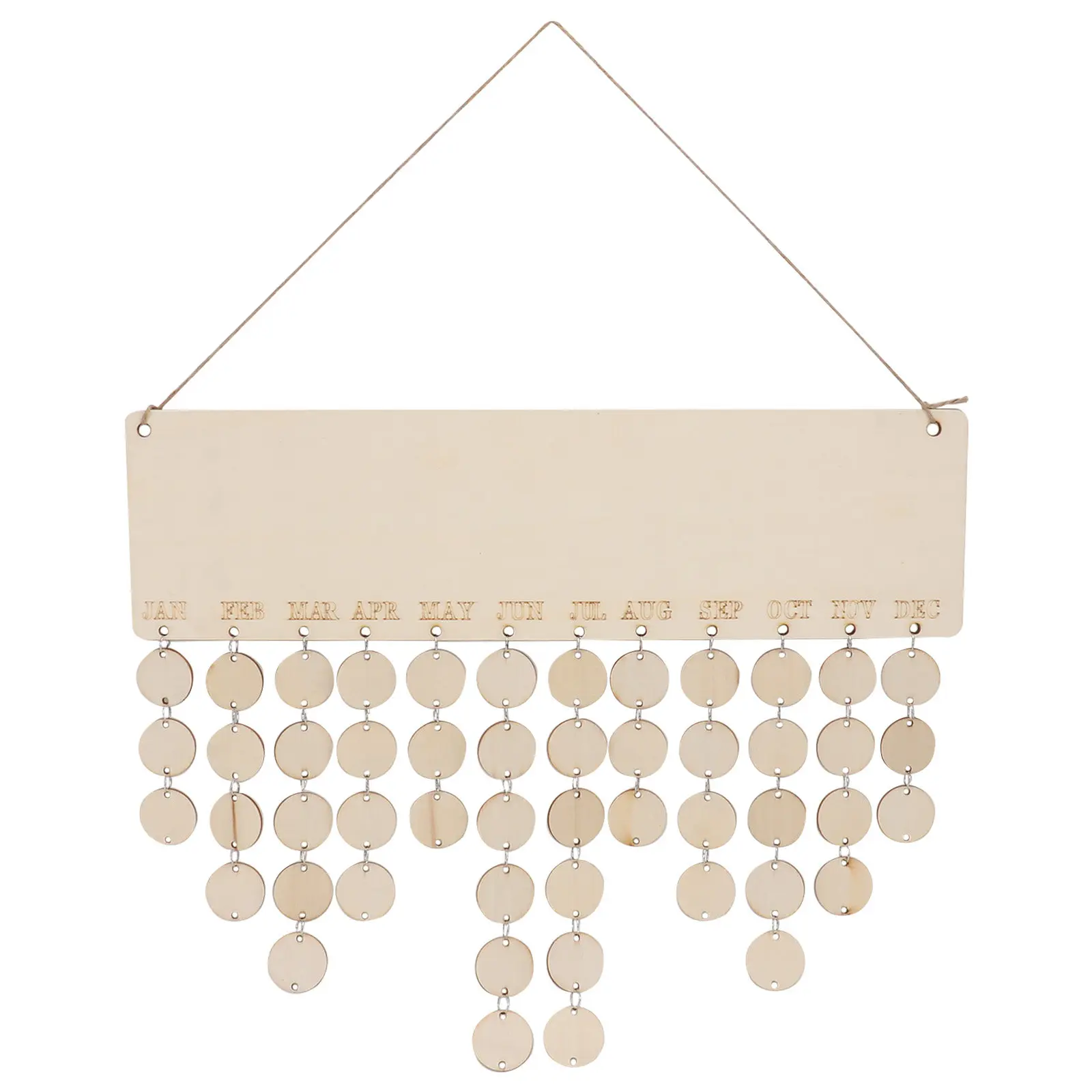 Decoration Home Countdown Calendar Boards Light Brown Decorations for Living Room