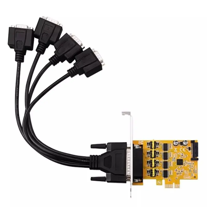 

Карта расширения для промышленного компьютера RS232, адаптер PCI-E, TXB182, 4-портовый последовательный порт с блоком питания