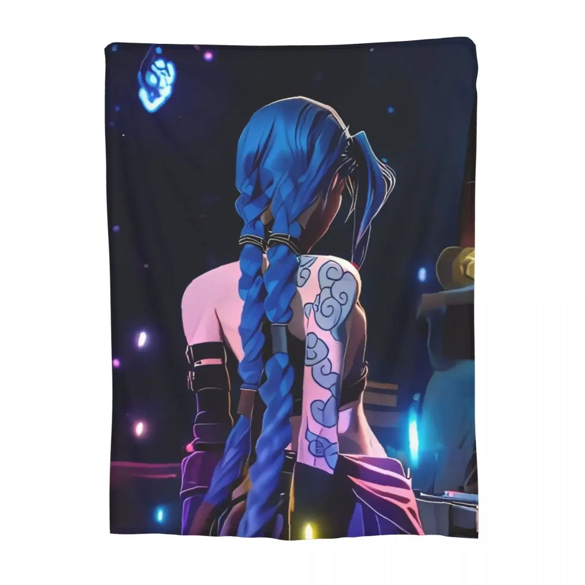 Jinx Arcane Jinx Baobao Blankets Flannel Summer Air Conditioning Breathable Warm Throw Blankets for Home Bedroom Bedding Throws