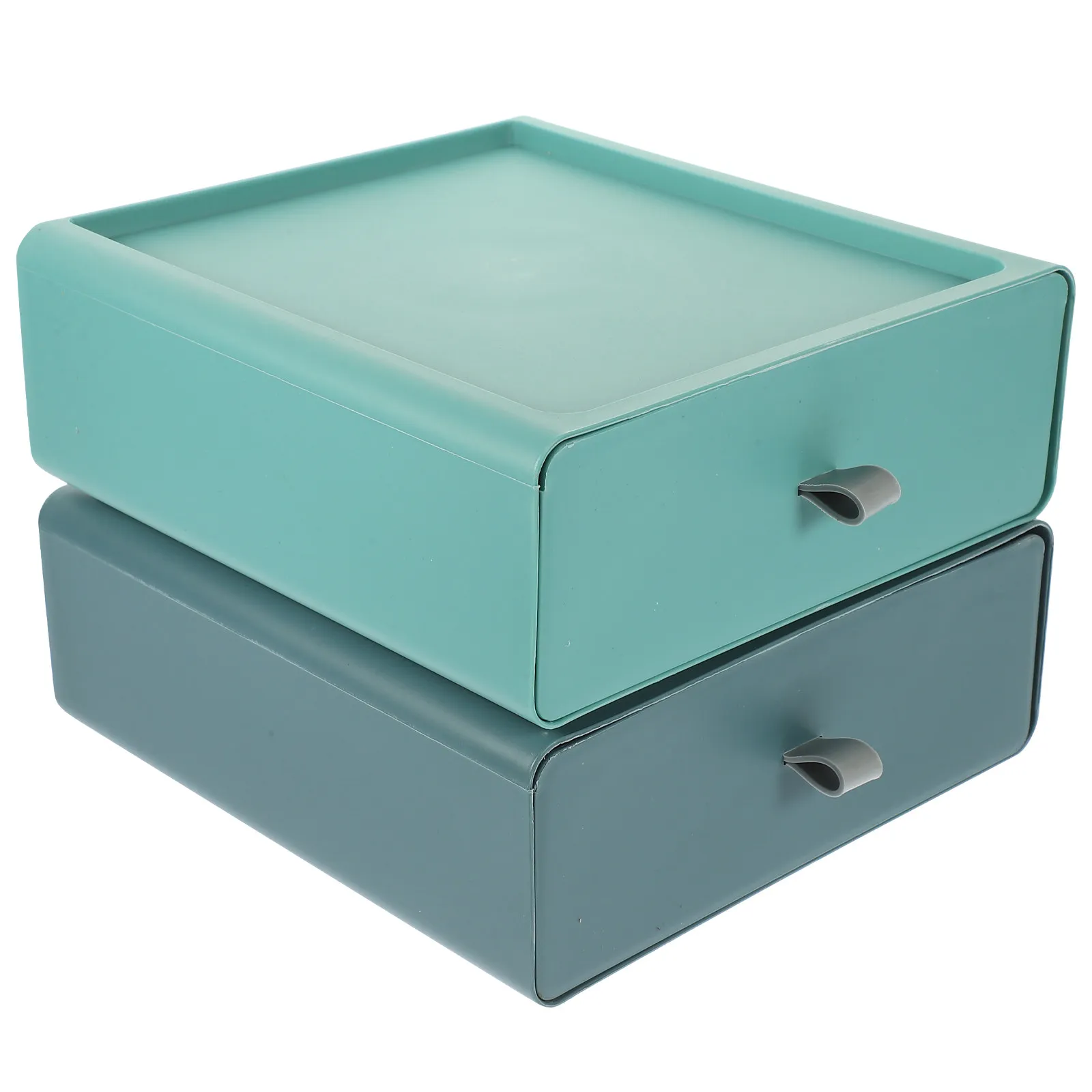 2Pcs Anti-Wear Desktop Storage Box Makeup Organizer with Large Capacity for Cosmetics Skincare Stationery Bathroom Office