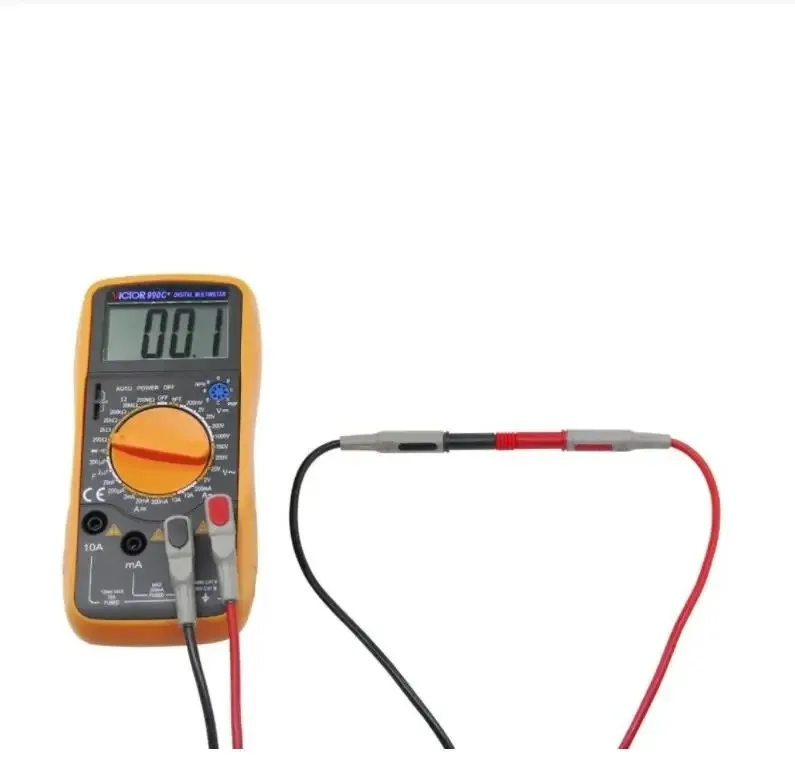 Cleqee P1033 2PCS Safety Banana Plug Test Lead 90 Degree To Straight Multimeter Test Cable 100CM 1000V/15A image 5