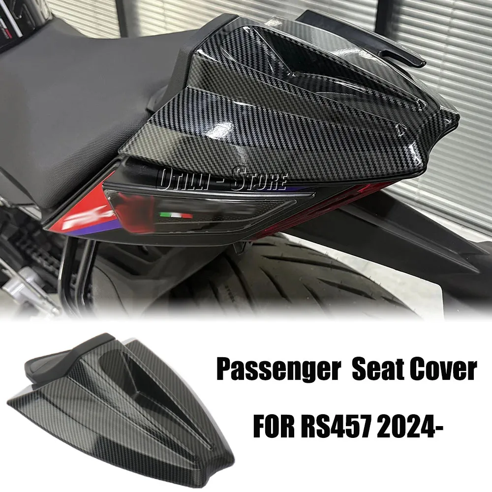 

For Aprilia RS457 RS 457 2024 2025 RearPillion Passenger Black Carbon fiber Motorcycle Accessories Rear Seat Cover Cowl Fairing