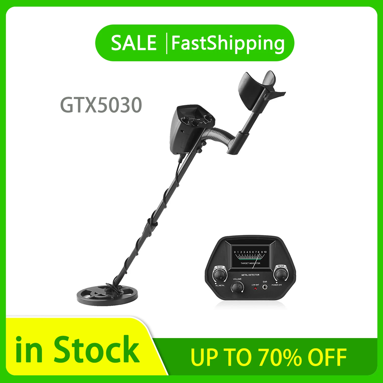 

Professtional Underground Metal Detector Length Adjustable Gold Detector Treasure Seeker GTX5030 for Treasure Search