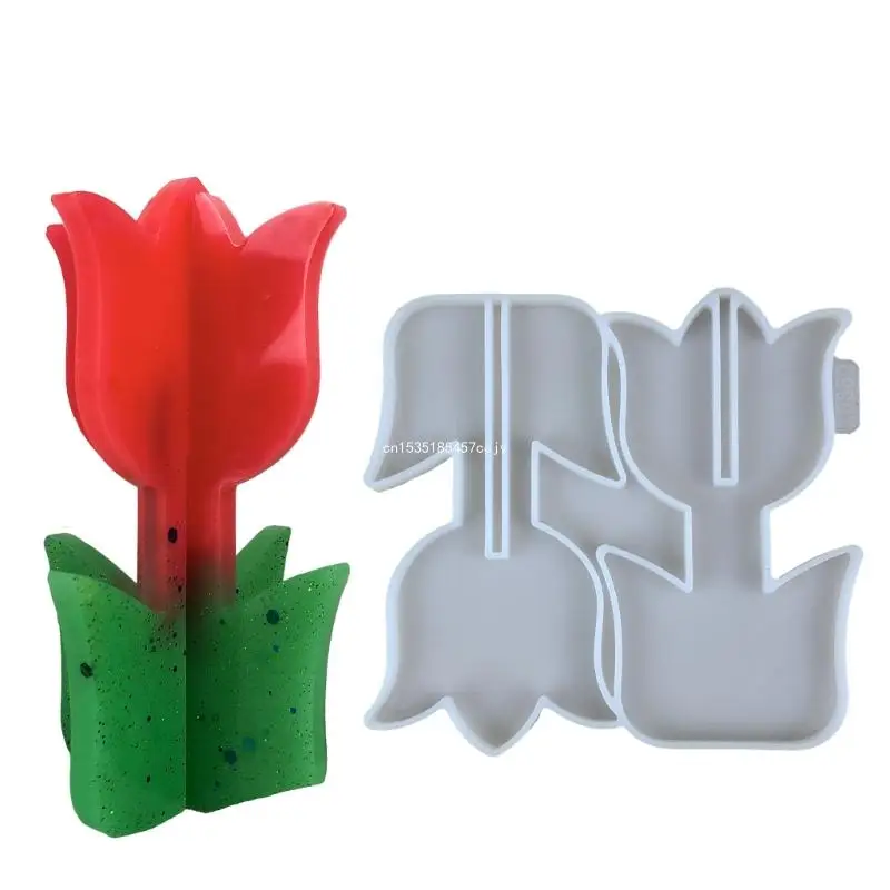 

Home Decoration Silicone Mold Tulips Flower Shaped Ornament Mould Practical Gypsum Mould Jewelry Making Supplies Dropship