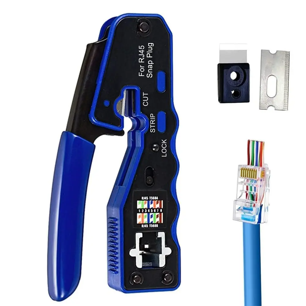 Wire Cutting Network Crimping Tool Stripping Function Pressing Wire Clamp Ethernet Crimping Tool Pressing Tool Manual Pliers