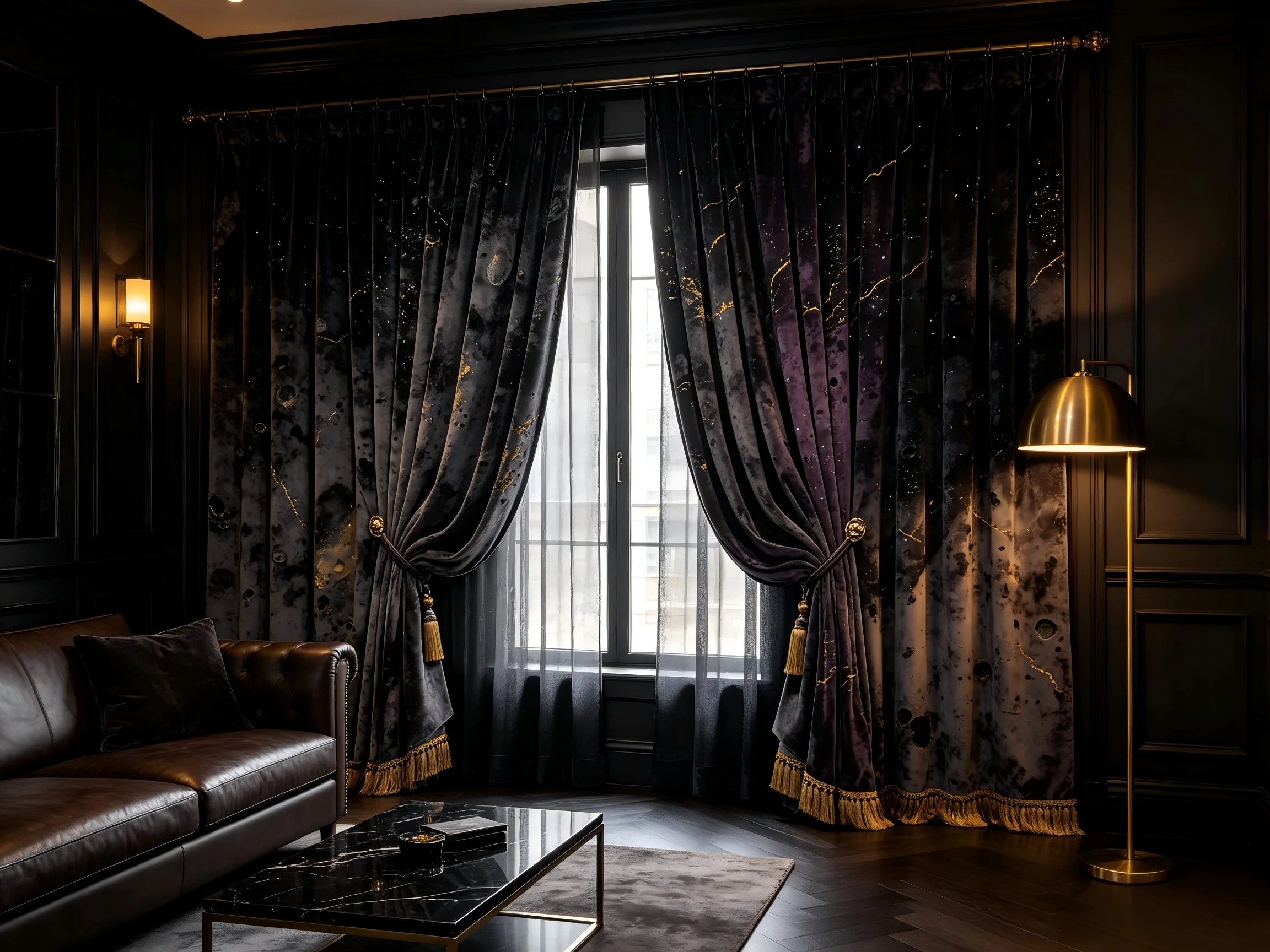 200170   Light blocking curtains, living room balconies, transparent but not transparent, gauze curtains, European style decorat