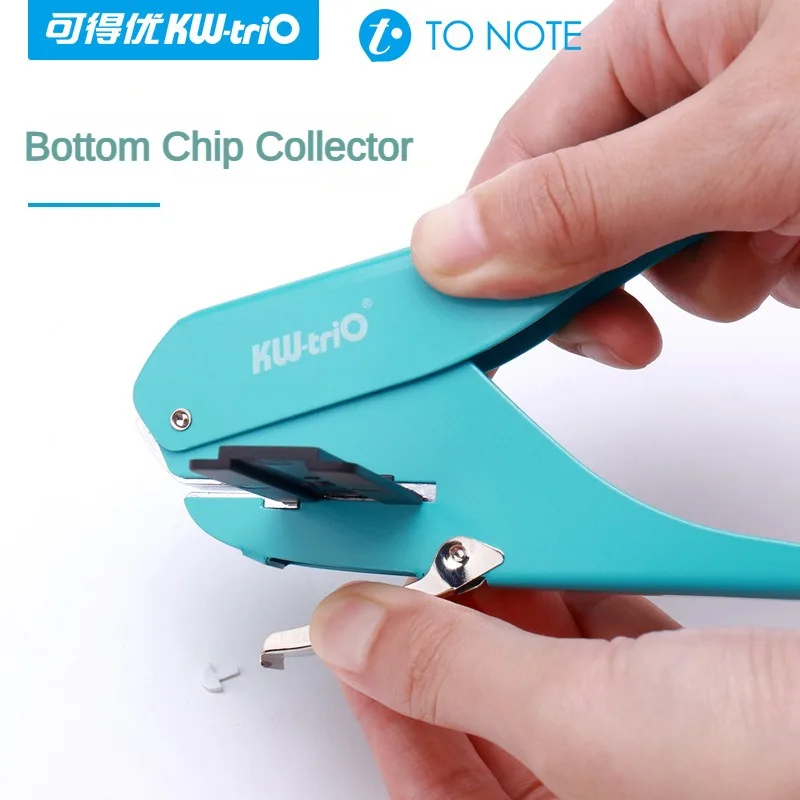 KW-TRIO Mushroom Hole Shape Punch for H Planner Disc Ring DIY Paper Cutter T-type Puncher Offices Supplies Stationery