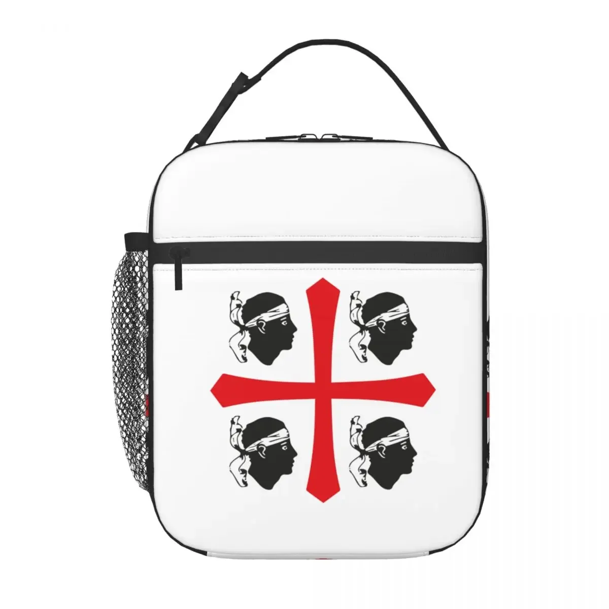 Sardegna Flag Italy Italia Insulated Lunch Tote Bag Italian Pride Resuable Cooler Thermal Food Lunch Box Work School Travel