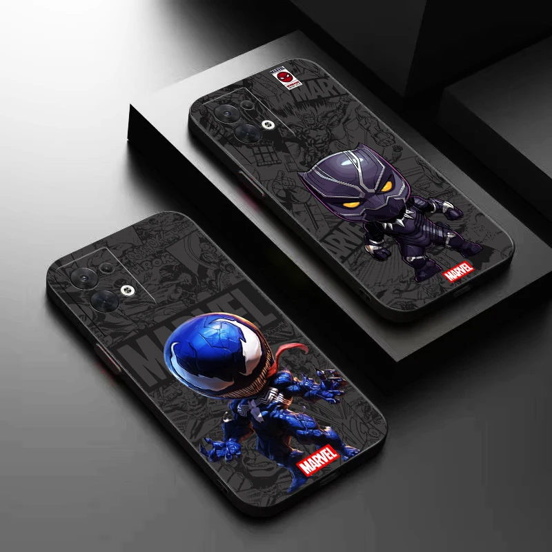 Venom Black Panther For OPPO Find X6 X5 X3 Pro Lite Neo OPPO Reno 9 8 7 Pro Lite 8T 8Z 7Z 5G Phone Case Funda Carcasa