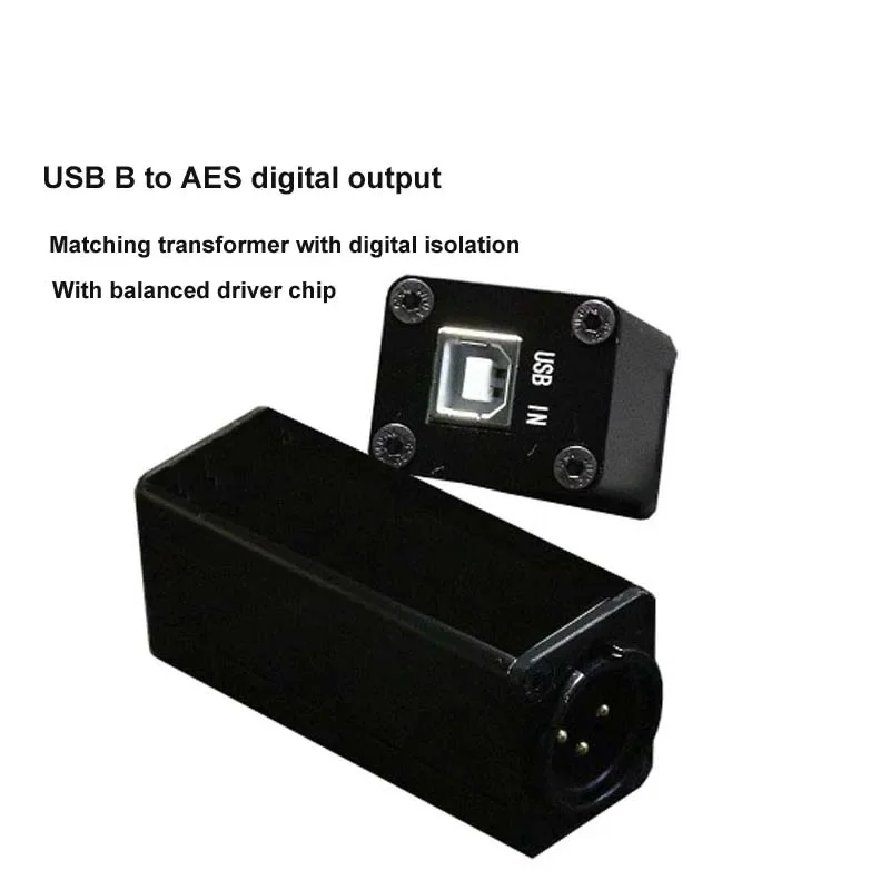 DLHiFi  USB B to AES Converter USB Digital Interface Input AES Digital Output Stage Audio Mixer Adapter With USB Cable