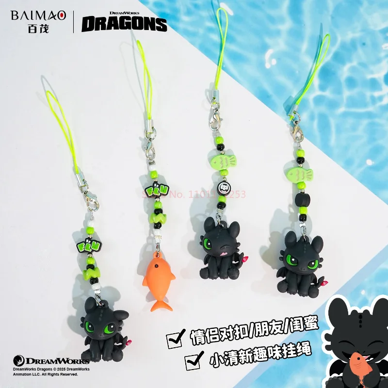 Authentic Dragon Taming Master Toothless Keychain Pendant Cute Girlfriend Couple Phone Chain Backpack Pendant Gift