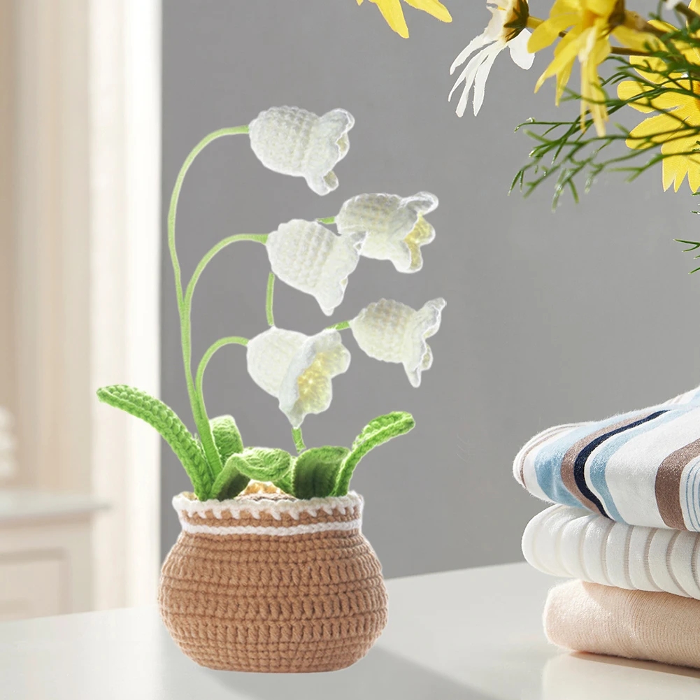 اليدوية زهرة محبوك عدة مع برنامج تعليمي الفيديو بوعاء الزهور الكروشيه عدة الكروشيه الخياطة زهرة عدة DIY بها بنفسك لوازم الحياكة