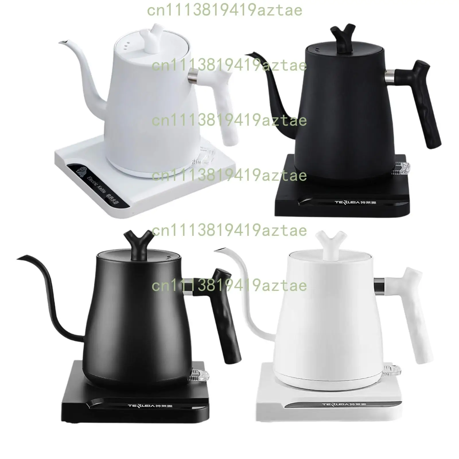 Stainless Steel Gooseneck Electric Kettle Fast Heating Pour Over Coffee Tea Pot Home Office Kitchen Gift
