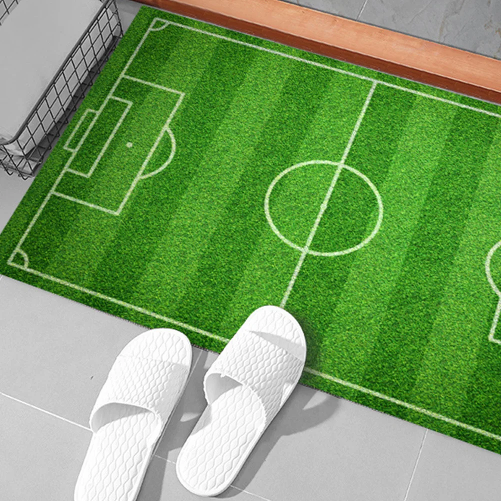 

1Pcs Football Field Styled Doormat Sticker Anti-Skid Floor Mat Creative PVC Ground Sticker for Bathroom Living Room Kitchen