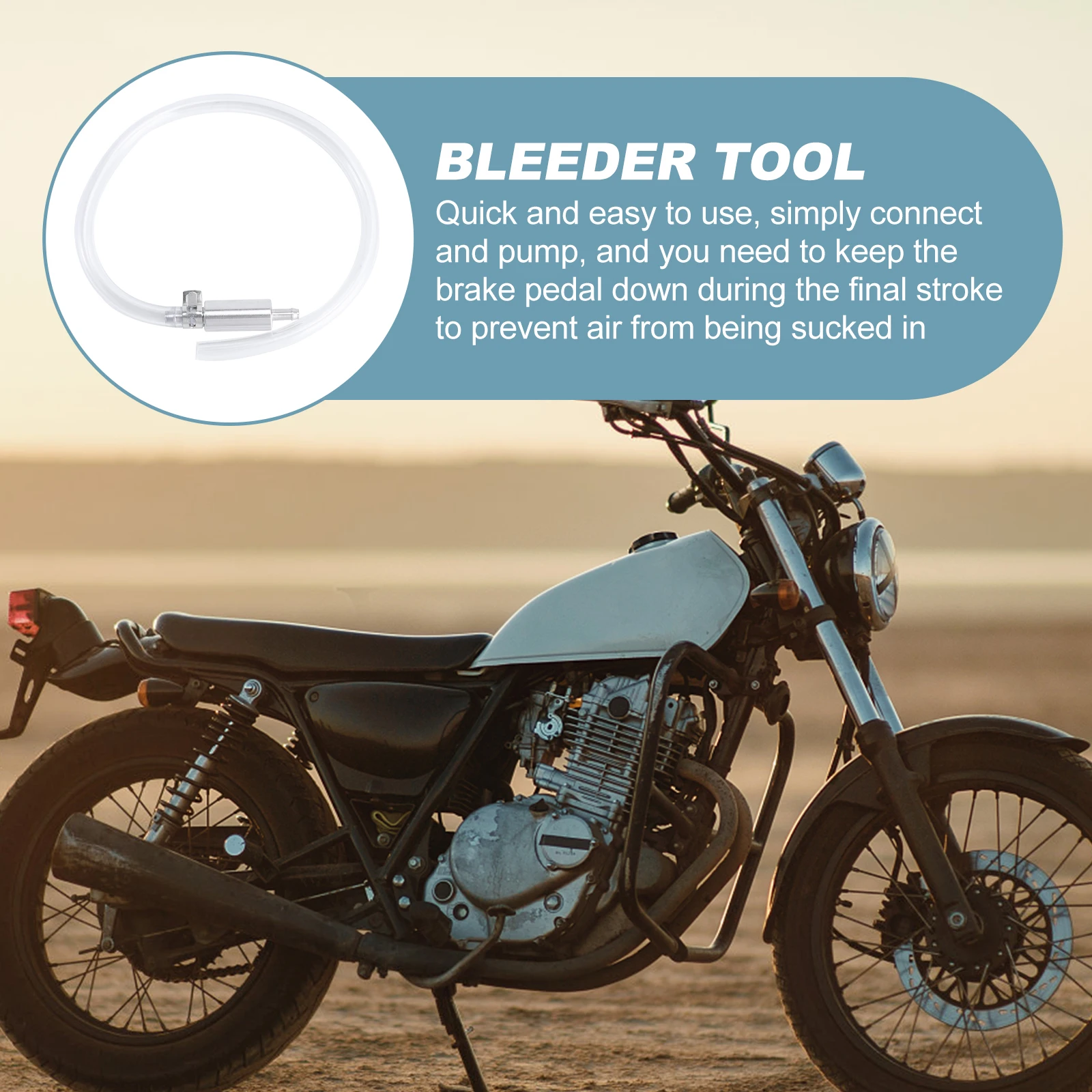 

Brake Oil Fueling Tube Motorbike Bleeding Tool Hydraulic Brake Bleeder Auto Bleeding Tool Motorcycle Car Durable Aluminum Rubber