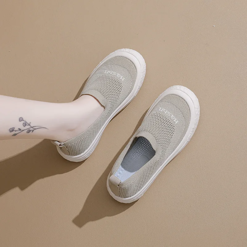 Women's Slip-on Loafers Flats Knit Walking Penny Shoes Soft Work Office Comfort  Sneaker Women Casual Loafers view 3