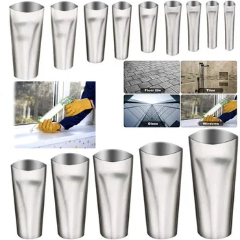 Aço inoxidável Calafetagem bocal aplicador, cozinha, banheiro, pia comum, cola Finisher, Silicone Selante, Finishing Tool, 14pcs