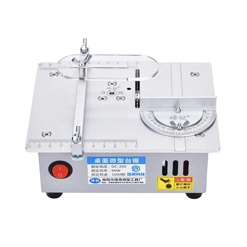 Mini Bench Saw Small Household DIY Cutting Machine Woodworking Table Saws 24V 63mm Blade Electric Desktop Saws PCB Model Cutting