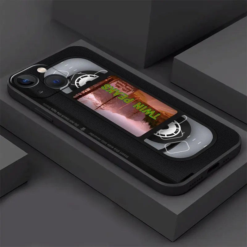 Black Case For iPhone 14 15 Pro Max 13 XR SE 2020 12 Mini 6 6S X XS 11 Pro 7 8 Plus Soft Phone Cover Horror Movie Video