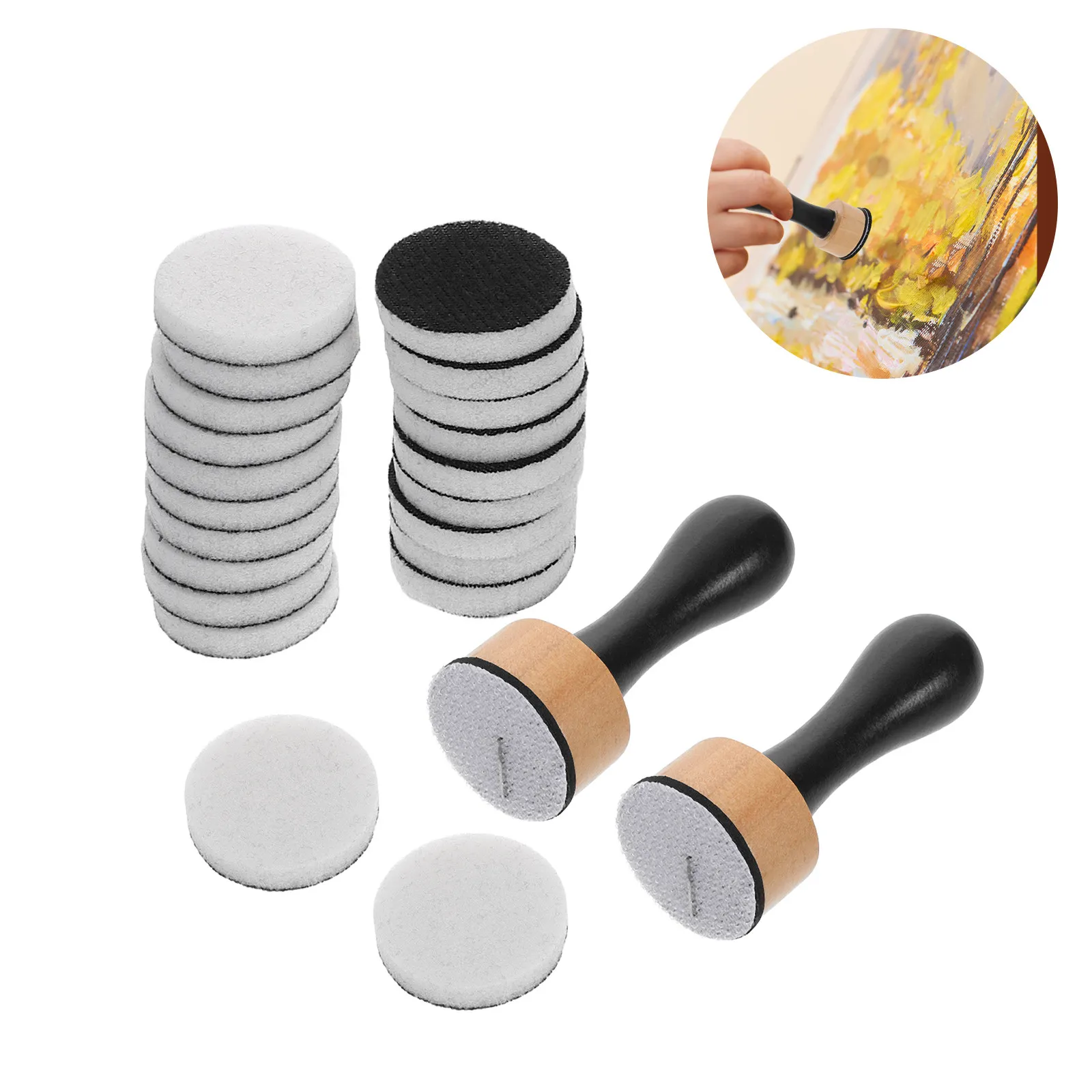 1Set Ink Mixing Tool Paint Sponge Set For Art Class Supplies Christmas Card Making Sponges Stencils Stamps