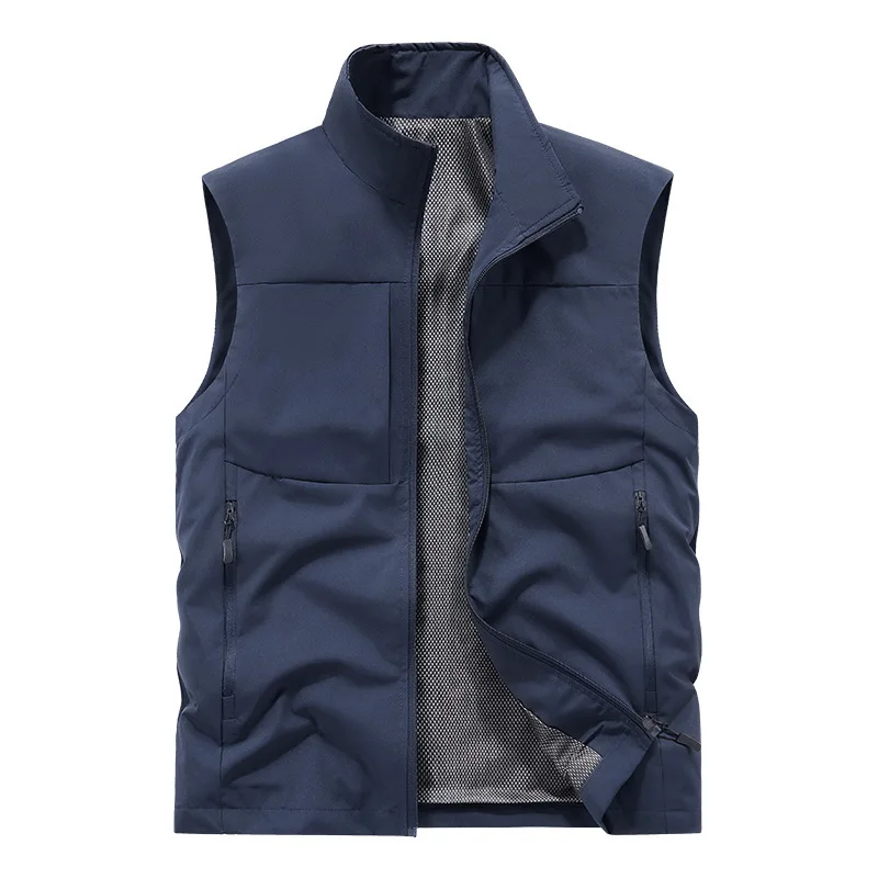 Men's Sleeveless Vest Fashionable Stand-Up Collar Outdoor Spring Cross-Border Bestseller Wearable