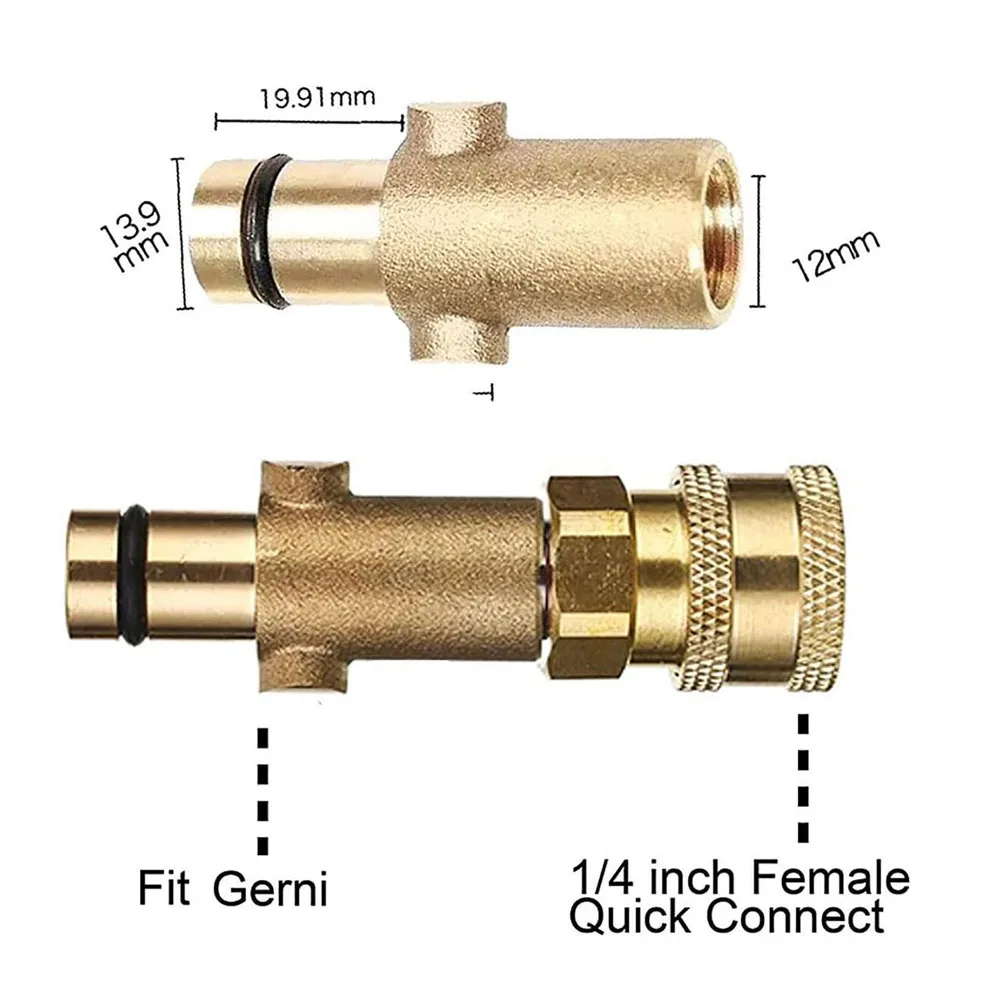 

Адаптер для бутылки с моющим средством для мойки высокого давления City Wolf, совместимый с Gerni Nilfisk, с быстроразъемным соединением G1/4, цельный, для чистящих инструментов