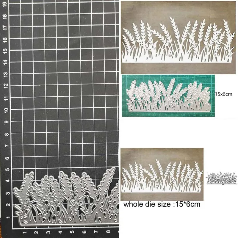 

Flower Wheat Grass Border Metal Cutting Dies DIY decoration Embossing Handicrafts Template Scrapbook paper card craft Dies mould