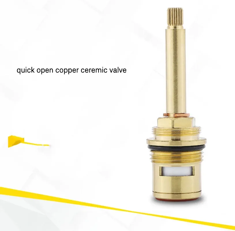 Brass Quick Opening Tap Valve, Home Hardware Accessories, 100% Copper, High Ceramic Screws Free, Long, 3, 4, 1082, 82mm