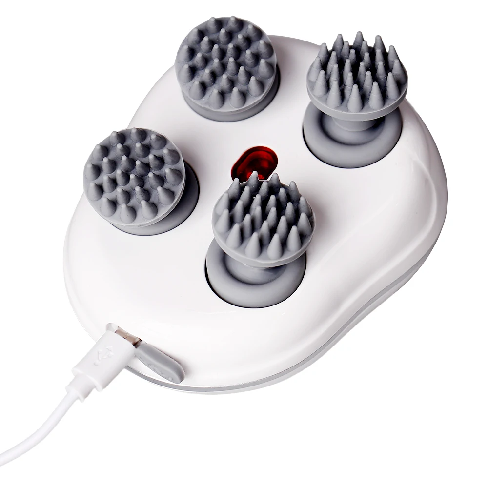 Electric Head Scalp Massager Red Light Nourish Hair Multi Claw Relaxation Shoulder Leg Neck Deep Tissue Kneading Vibrator