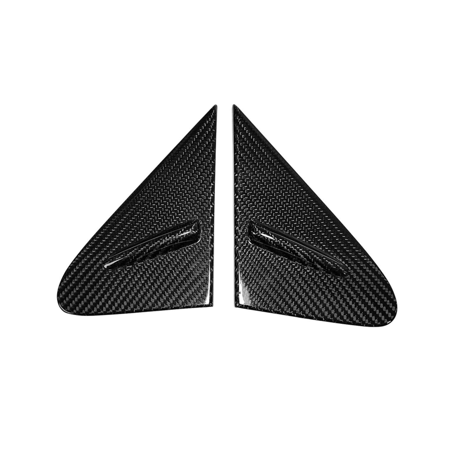 2PCS Carbon Fiber Rear Side Vent Window Triangular Louver Cover Scoop For Toyota Corolla GR Hatchback 2023 2024 2025