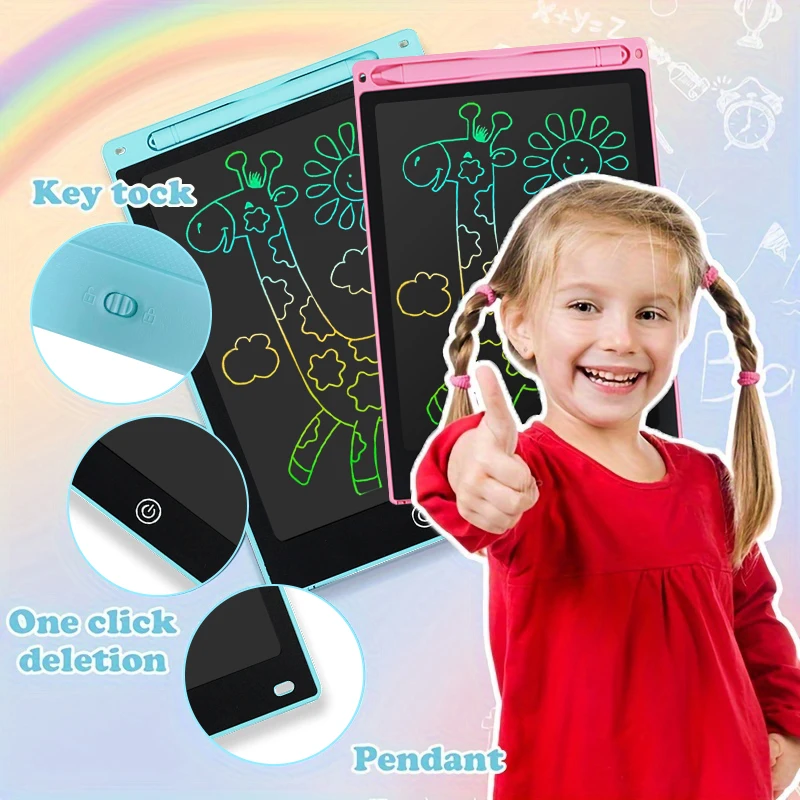 8.5/10/12/16-Inch LCD Writing Tablet Drawing Pad Doodle Board Kids Learning Educational Toys Gifts for 3-8 Years Old Girls Boys image 2