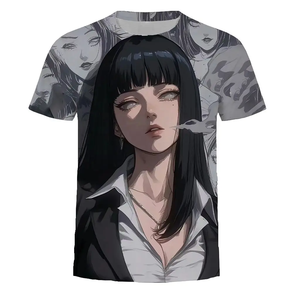

The 2026 Best-selling Naruto Hinata Anime T-shirt, A 3D Printed Trendy Men's High-end Short-sleeved Top for Men