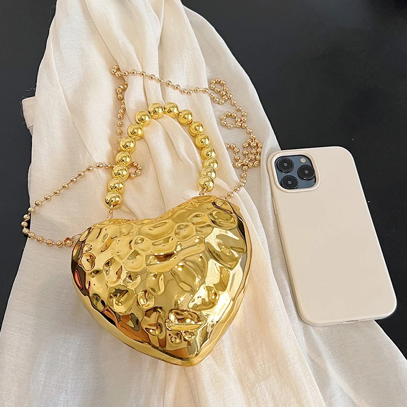 Cute Heart Crossbody Bags for Women 2024 New Fashion Acrylic Handbag Fashion Evening Mini Bag High Quality Shoulder Bag Ladies