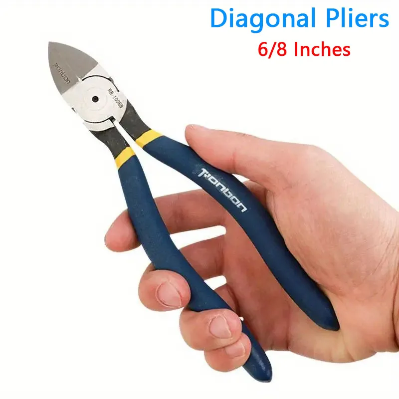 Diagonal Pliers Professional Wire Cutter 6/8 Inches Oblique Pliers Side Cutting Cable Burr Pliers Electrician Repair Hand Tools